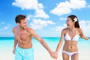Couple Laughing on Beach