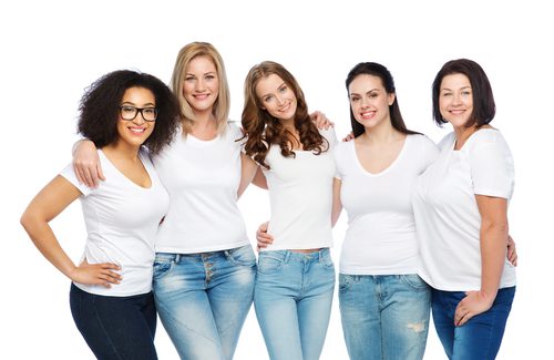 Five Women With Different Body Shapes
