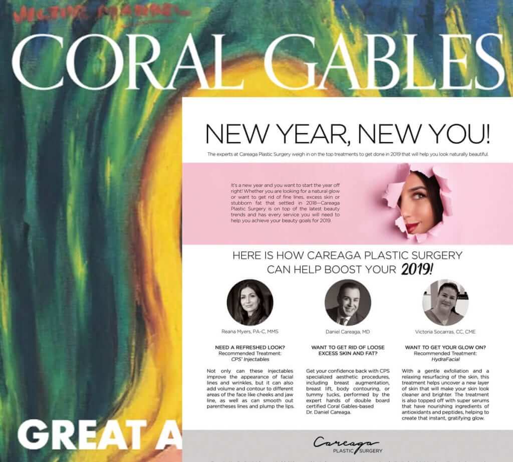 Coral Gables magazine highlighting Careaga Plastic Surgery