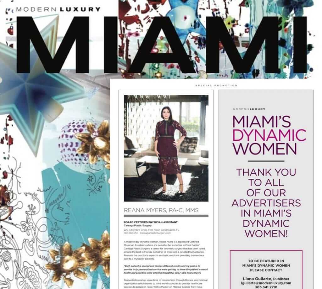 Modern Luxury Miami article featuring aesthetician Reana Myers