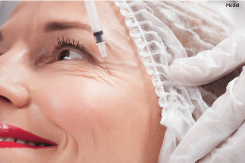 Happy women getting BOTOX® Cosmetic to reduce the appearance of crow's feet.