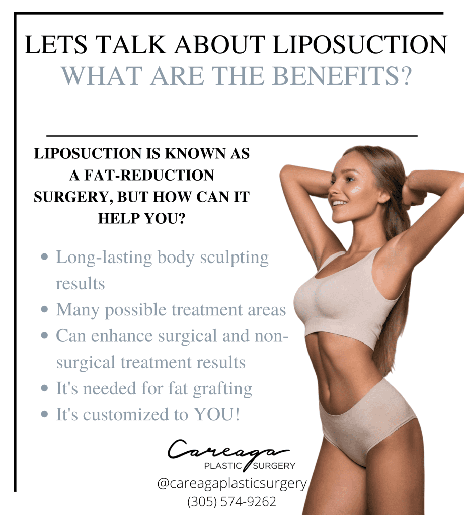 Infographic explaining the benefits of liposuction body contouring.