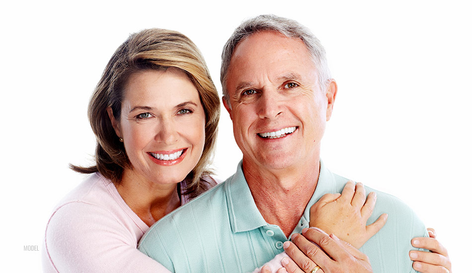 Happy old couple portrait