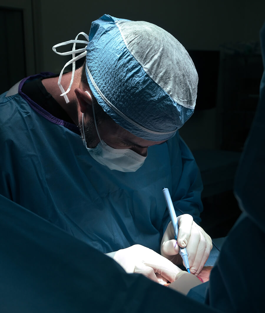 Dr. Careaga performing plastic surgery